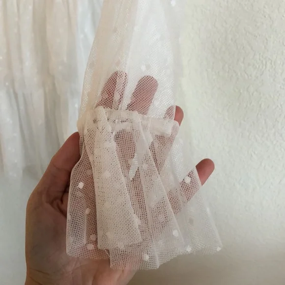 Sale ‼️Tularosa Blue Moon ruffle white tulle mini Dress new - Picture 13 of 13